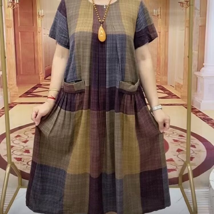 Women Fashion Over The Years - Robe d'été en coton et lin