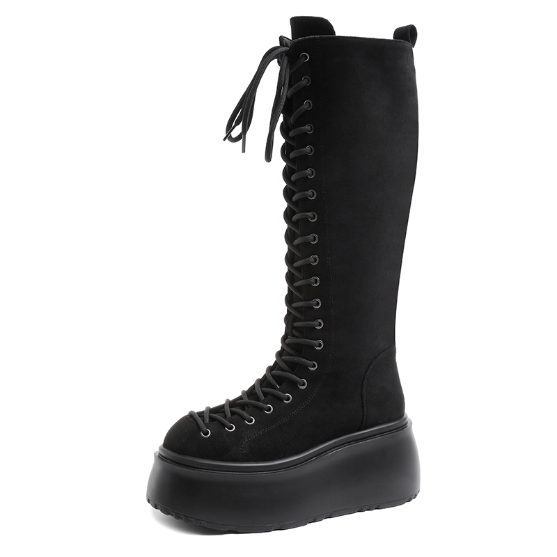 Women'S Fashion Korea - 8CM mode talon compensé gland mi-tube