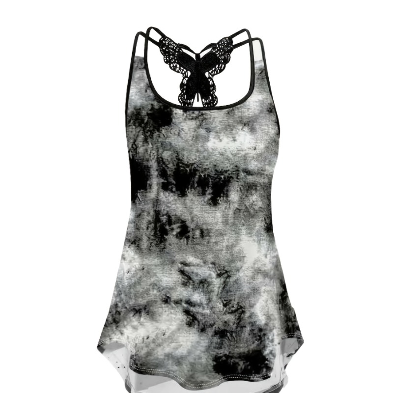 Women'S Fashion Vest Tops - Débardeur imprimé grande taille 1XL-5XL, chemise