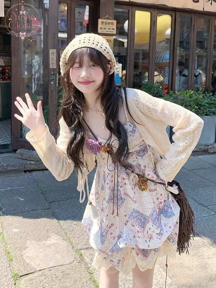 Ensemble de robe d'été vintage - Lace Trim Cami avis et prix