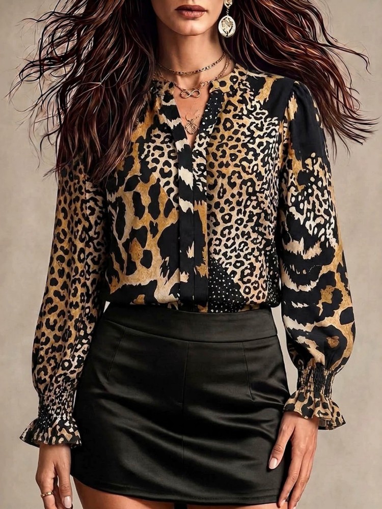 Chemise élégante de mode autom - Women Fashion Necktie avis et prix
