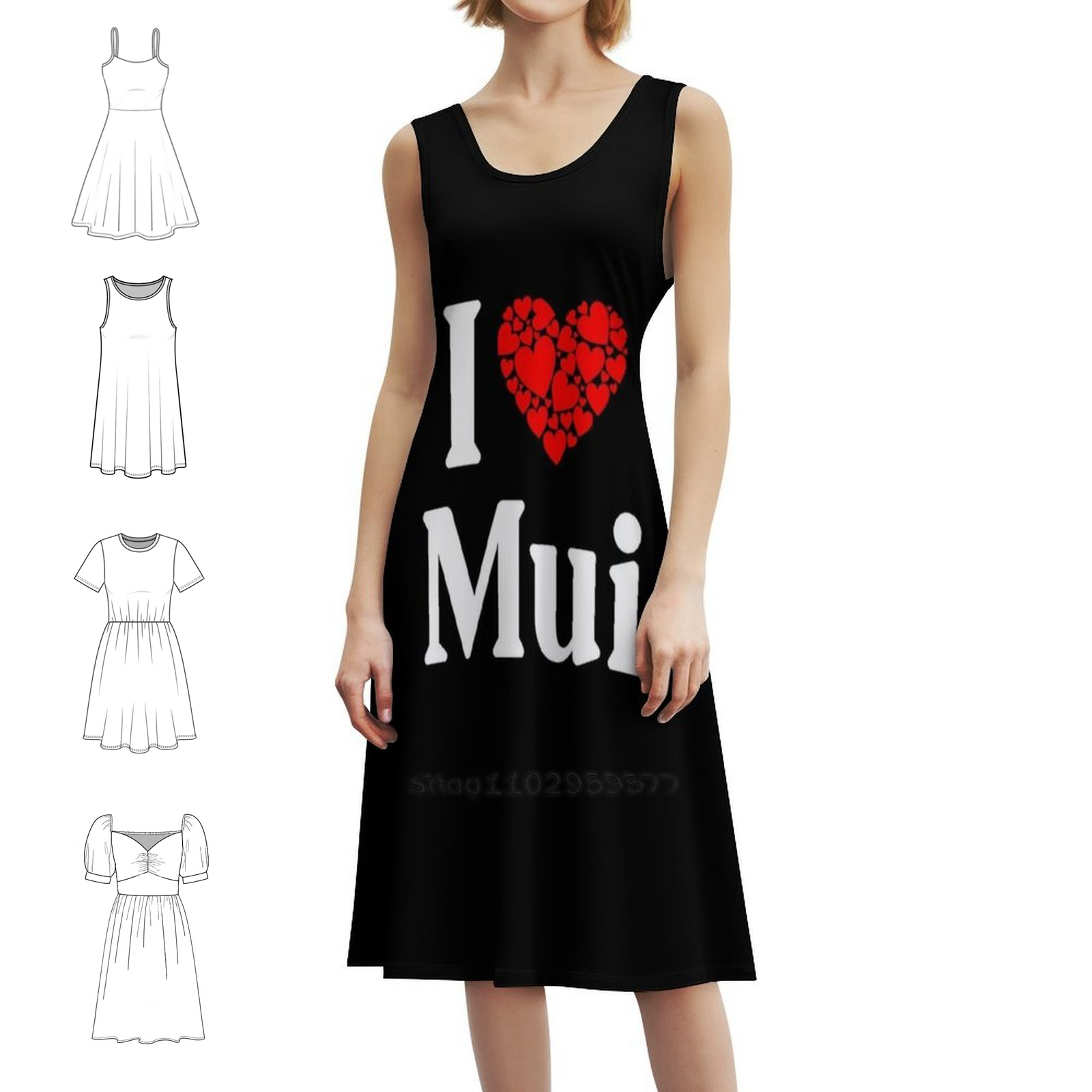Mui Heart-I Love Mui Boho Chic - Women Fashion Dress Names avis et prix